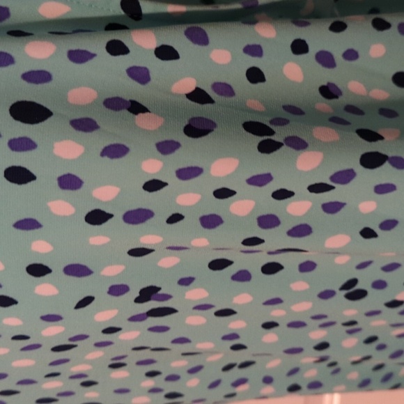 Liz Claiborne Large Sleeveless Teal Dots Tank Top - Picture 6 of 9